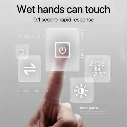 US STOCK 48x32 Inch LED Lighted Bathroom Mirror - Anti-Fog, Wall Mounted, 3 Colors & 5 Level Dimming