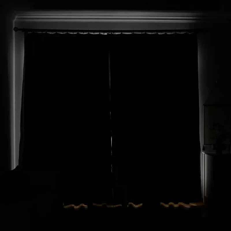 Modern 100% blackout curtains for door window thicken linen fabric curtains for bedroom