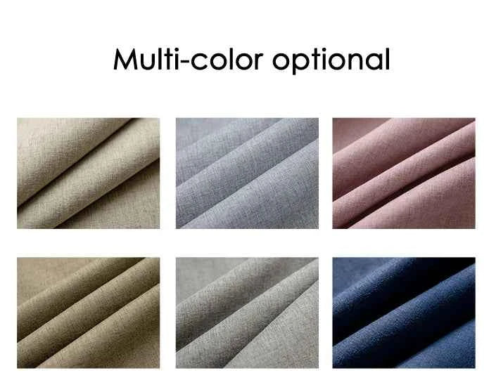 Modern 100% blackout curtains for door window thicken linen fabric curtains for bedroom