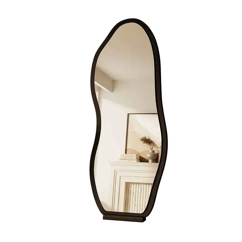 Luxury Chinese Style Full-Length Dressing Mirror Glass Wall-Mountable Floor Mirror for Home Bedroom Living Room Clothing Stores