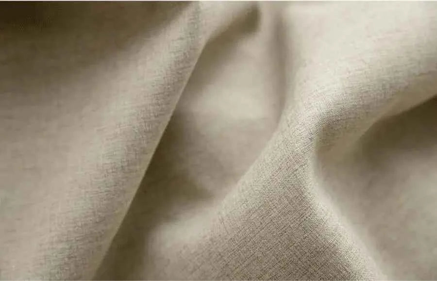 Modern 100% blackout curtains for door window thicken linen fabric curtains for bedroom