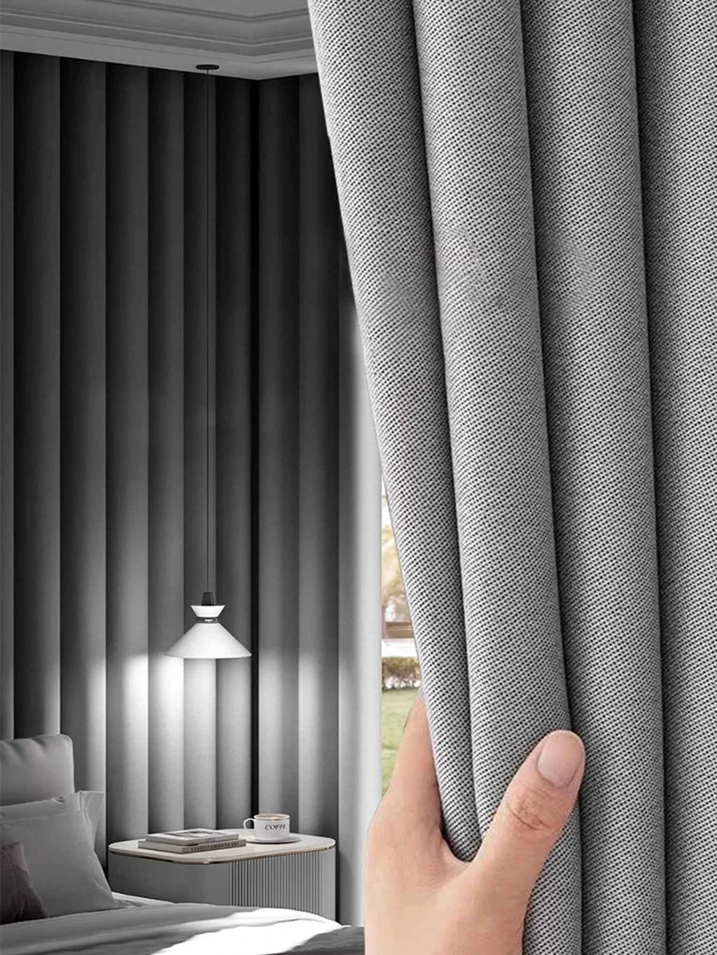 New Sunshade Fabric Curtains, Blackout Bedroom, Modern Living Room, Full Blackout, Sunshade, Heat-insulating Curtains