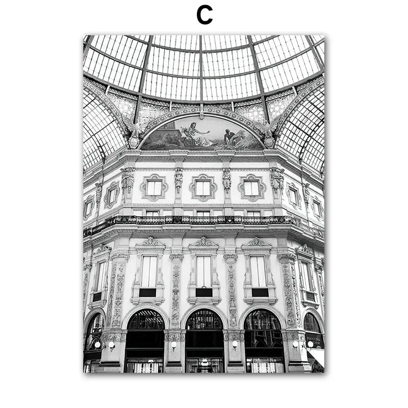 Paris Towel New York Build Dobermann Wall Art Canvas Painting Print Wall Picture Living Room Decoration Black White Posters C