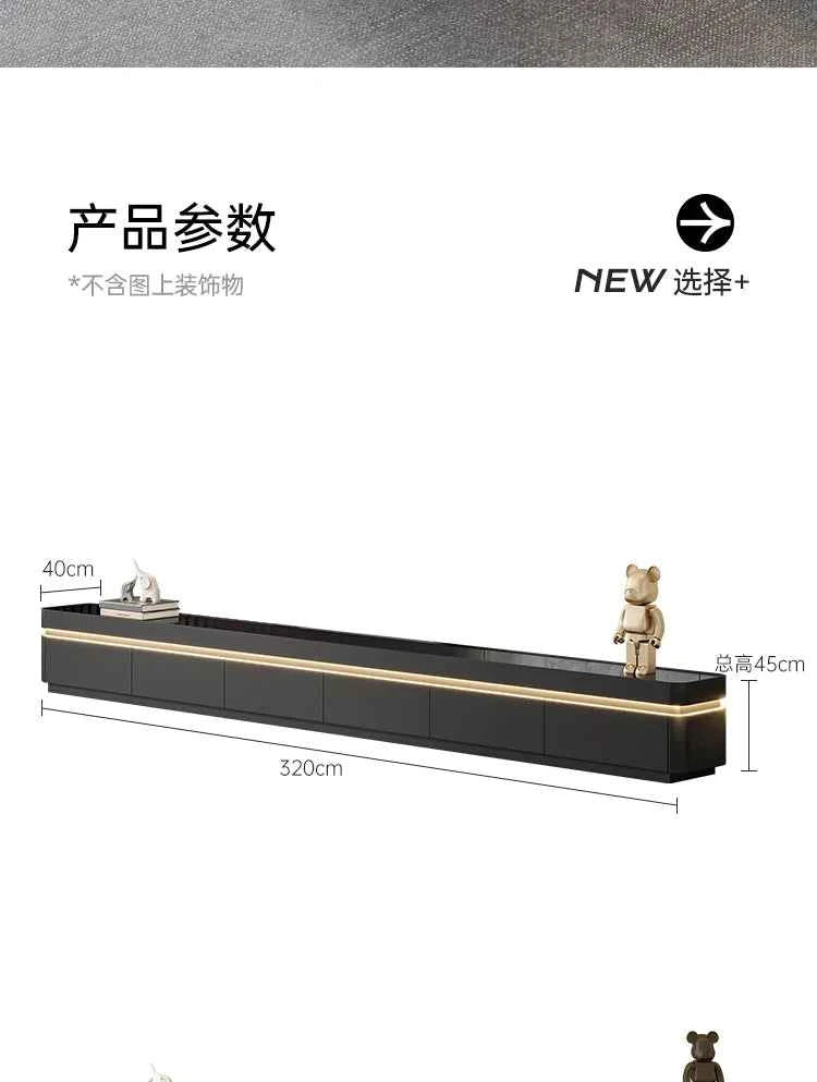 Luxury Aesthetic Tv Stands Hiding Handles Media Cabinet Floor Tv Stand Mid Century Black Mobili Per La Casa Home Furniture