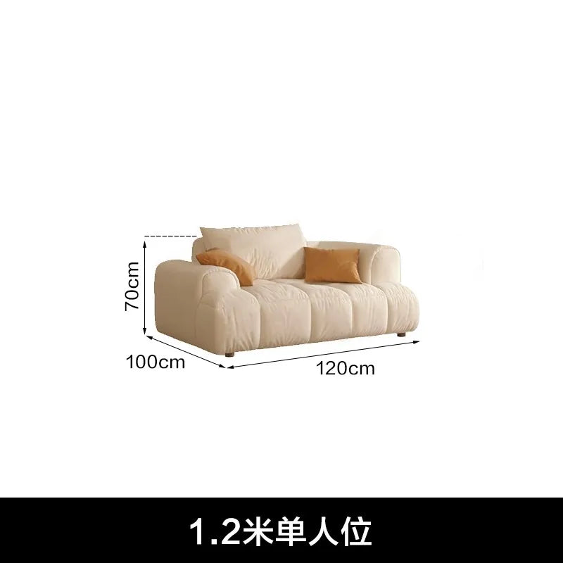 Nordic Minimalist Sofa 2 Seater Pillows Family Apartment Romantic Foot Stool Canape Living Room Furniture