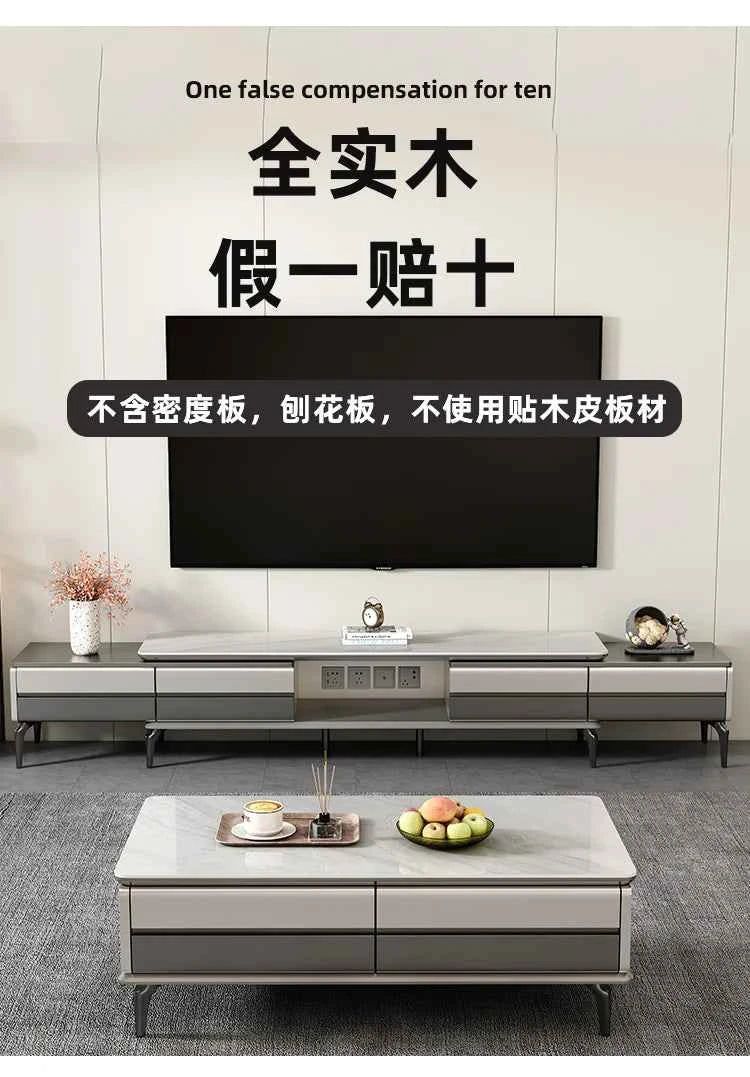 Aesthetic Modern Tv Stand Retractable Wood High End Nordic Tv Stand Mount Media Cabinet Mobili Per La Casa Home Furniture