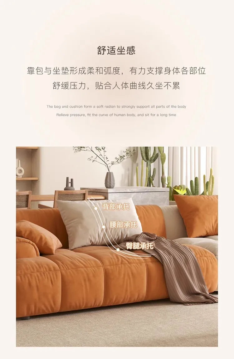 Nordic Minimalist Sofa 2 Seater Pillows Family Apartment Romantic Foot Stool Canape Living Room Furniture