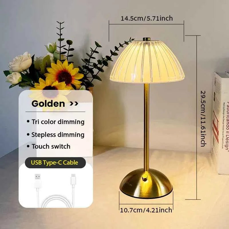 LED Table Lamp Touch Lamp Reading Light Rechargeable Light Wireless Retro Night Lamp Nordic For Study Bedroom Desk Lamp Bar Home