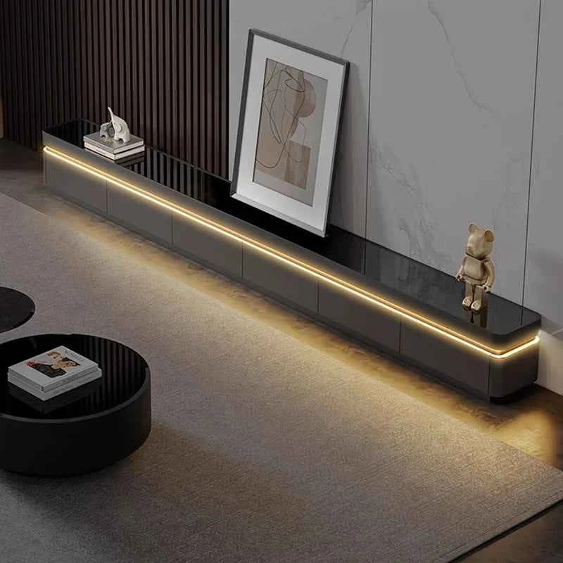 Luxury Aesthetic Tv Stands Hiding Handles Media Cabinet Floor Tv Stand Mid Century Black Mobili Per La Casa Home Furniture