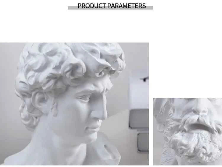 World Famous Statue Retro Art Resin Marseille Sculpture Sketch Model David Home Room Decoration Resin Office Decor Figurine
