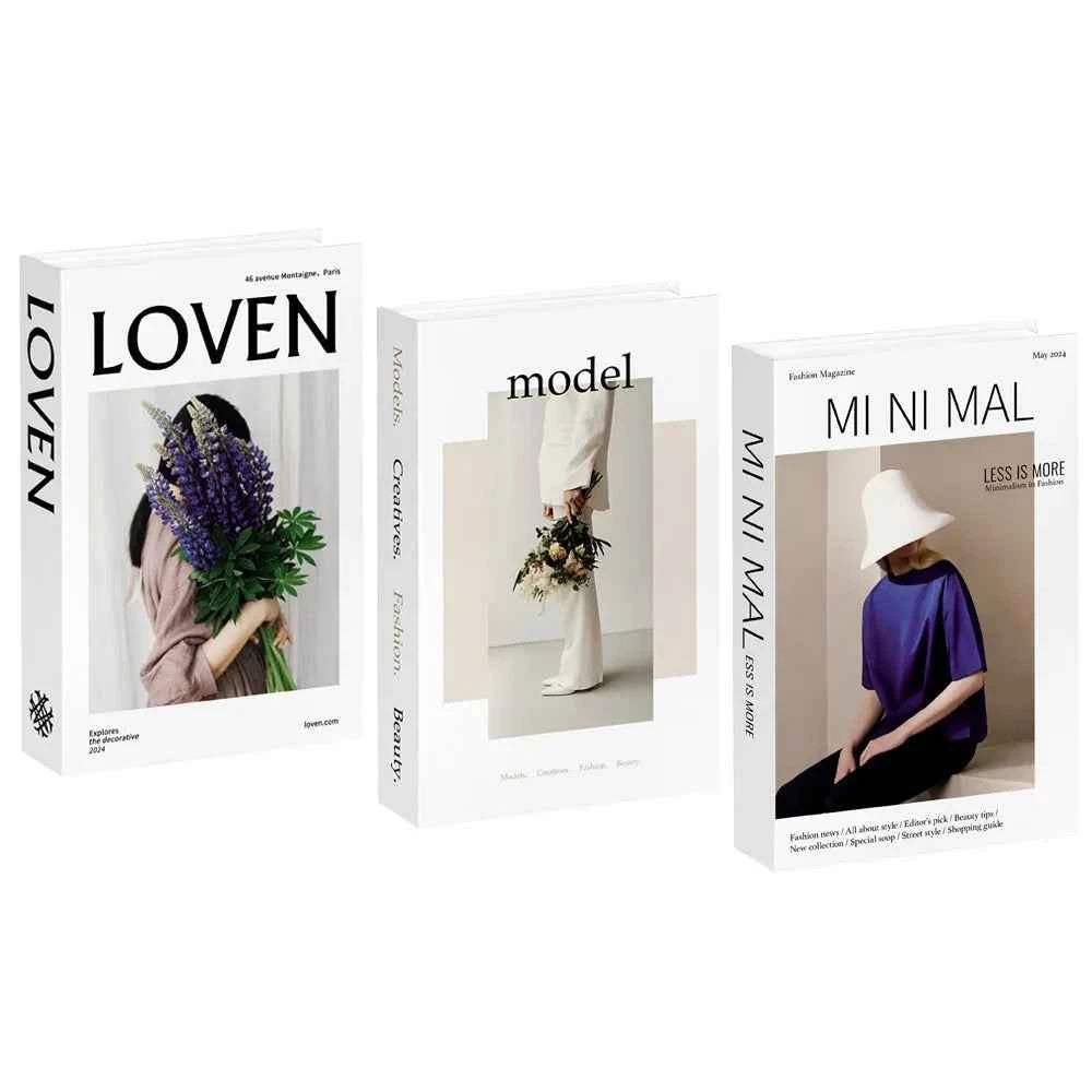 3pcs/lot Simulation Books for Decoration Luxury Home Decorative Living Room Bookcase Props Book Ornaments Home Shooting Props