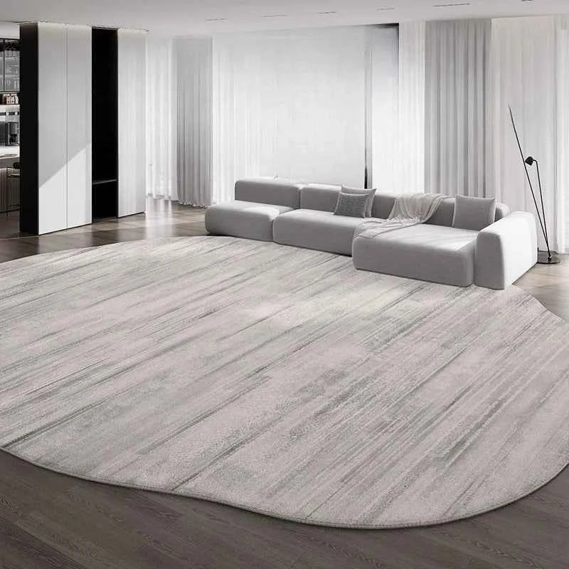 Irregular Shapes Carpets for Living Room Fluffy Soft Lounge Floor Mat HomeThick Plush Rug Large Area Bedroom Decor Grey Carpet