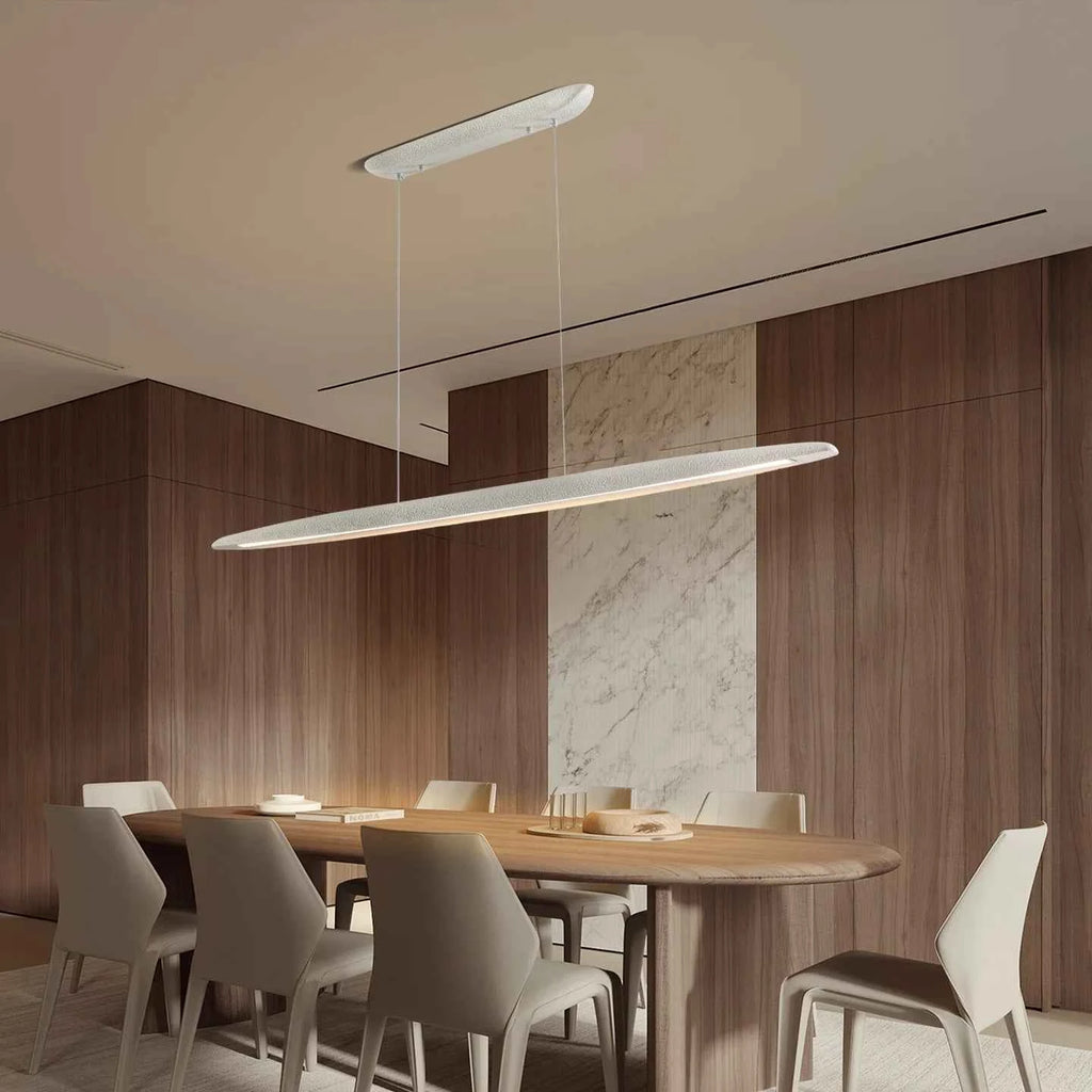 Modern Simple Strip Restaurant LED Ceiling Chandelier Nordic Wabi Sabi Home Interior Decor Bar Pendant Lamp Living Room Light