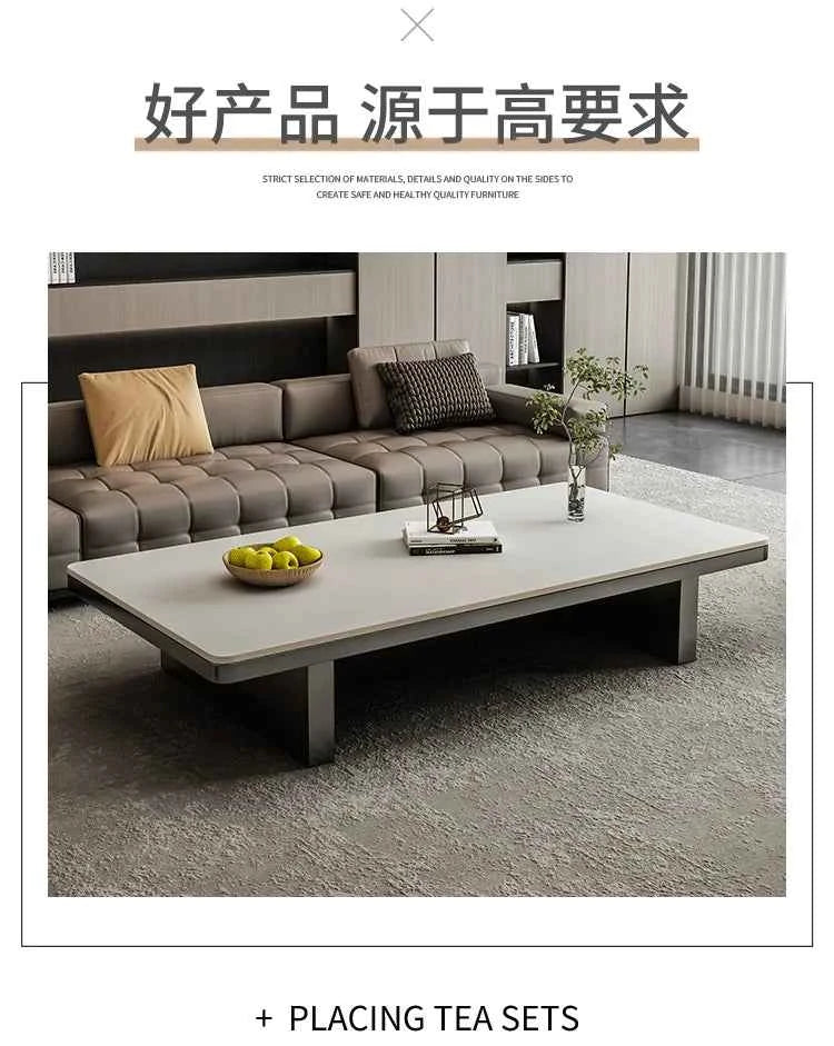 Modern Minimalist Coffee Table - Unique Italian Simple Side Table for Bedroom and Home Furniture