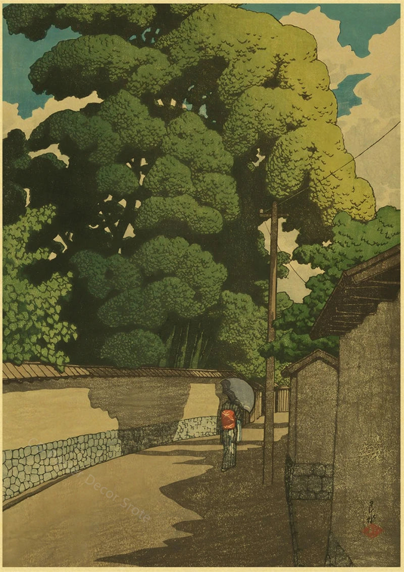 Japanese Vintage Landscapes Posters Traditional Scenery Retro Prints Art Wall Paintings Room Home Bar Restaurant Decor Picture