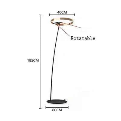 Ring Fishing Floor Lamp Room Decor Golden Long Pole Modern Simple LED Minimalist Light Luxury Designer Vertical Table Lamps