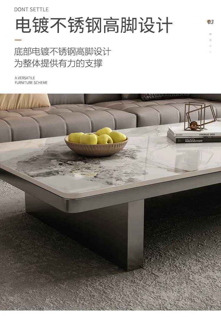 Modern Minimalist Coffee Table - Unique Italian Simple Side Table for Bedroom and Home Furniture