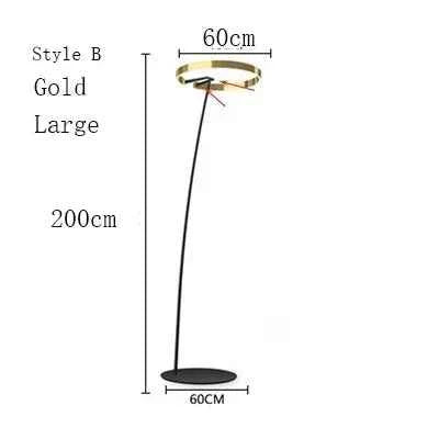 Ring Fishing Floor Lamp Room Decor Golden Long Pole Modern Simple LED Minimalist Light Luxury Designer Vertical Table Lamps