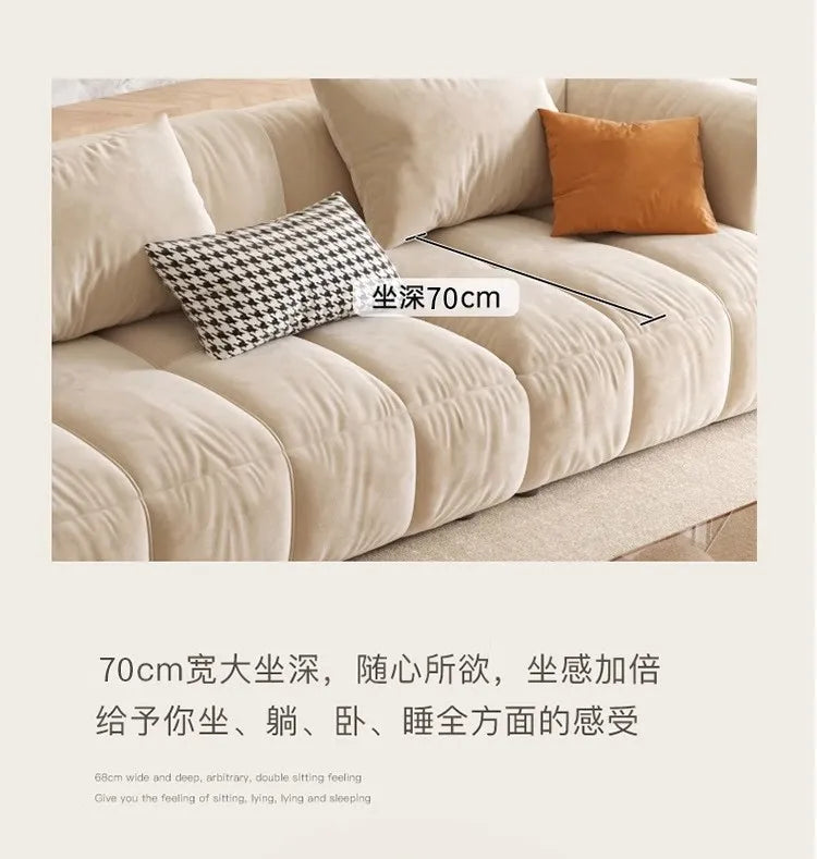 Nordic Minimalist Sofa 2 Seater Pillows Family Apartment Romantic Foot Stool Canape Living Room Furniture