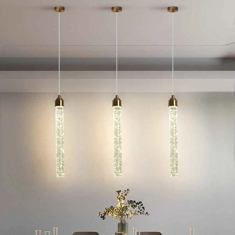 Luxury Crystal Pendant Light with Gold Fixtures Crystal Hanging Lamp  for Living Room Bedroom Dining Room Modern Home Decor