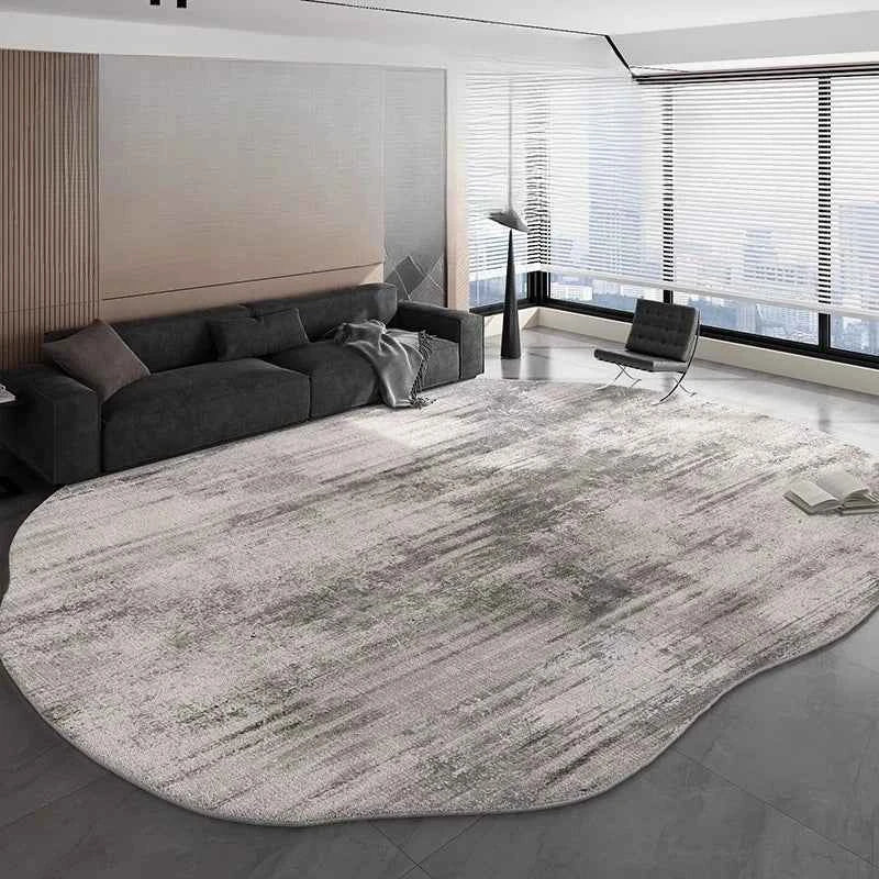 Irregular Shapes Carpets for Living Room Fluffy Soft Lounge Floor Mat HomeThick Plush Rug Large Area Bedroom Decor Grey Carpet