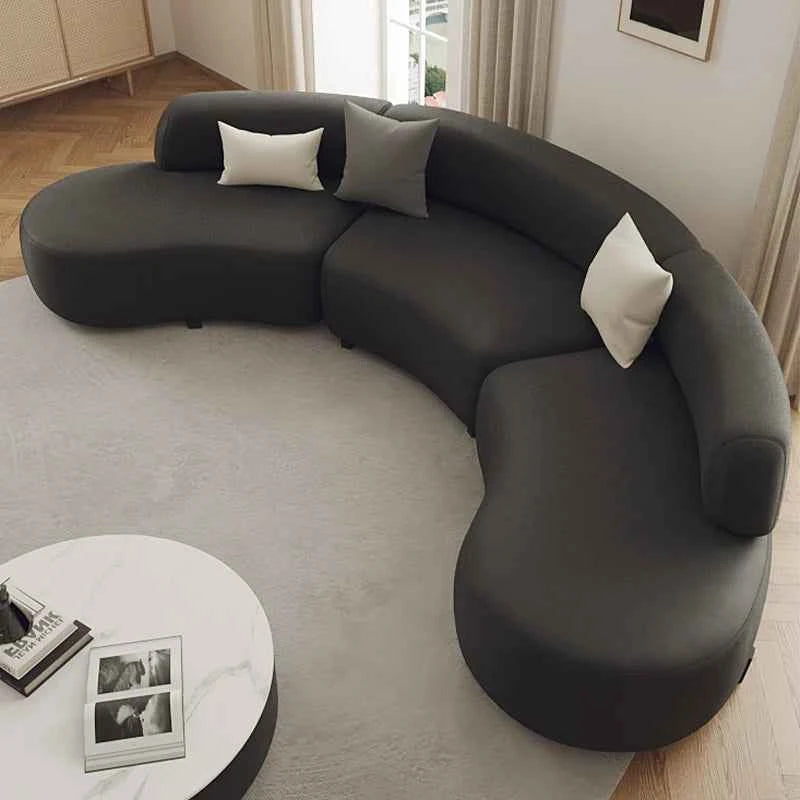 Designer Modern Living Room Sofas Lazy Luxury Gaming Children Sofas Minimalist Replica Floor Curved Wood Divano Home Furniture