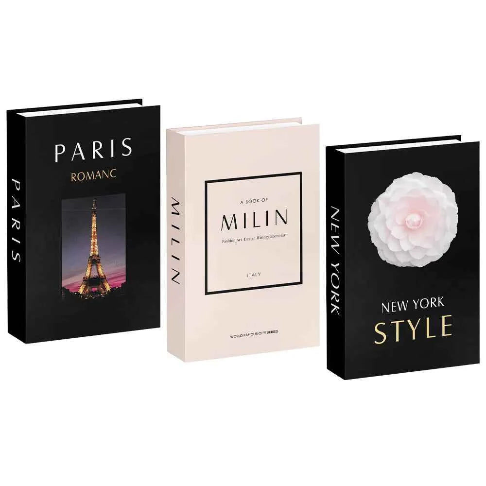 3pcs/lot Simulation Books for Decoration Luxury Home Decorative Living Room Bookcase Props Book Ornaments Home Shooting Props