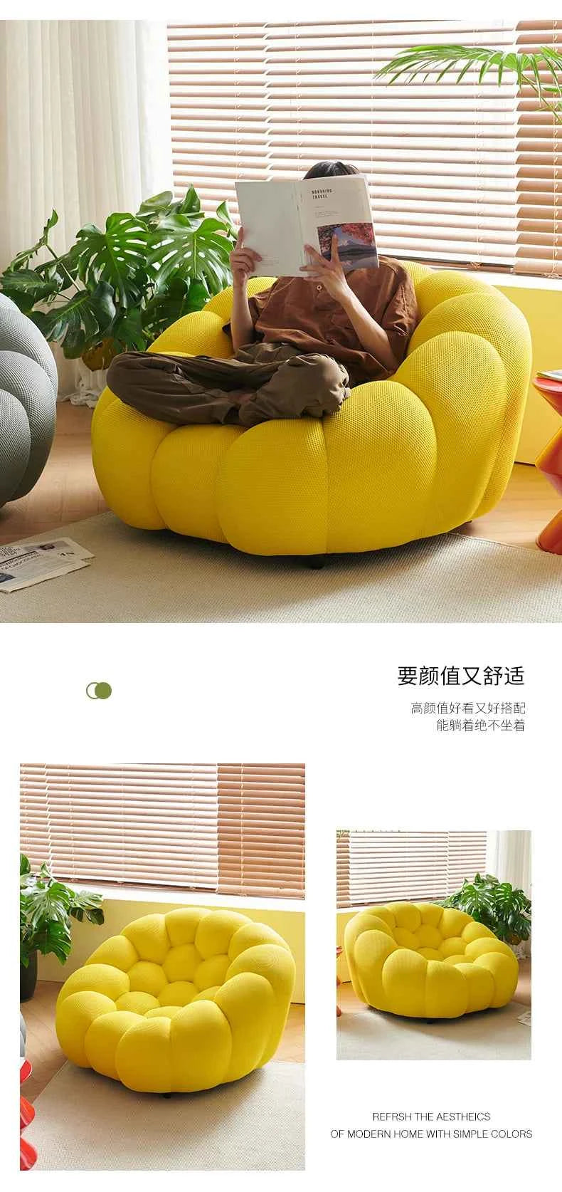 Lazy Recliner Living Room Chairs Relax Sofa Throne Comfortable Designer Reading Chairs Balcony Garden Sillon Library Furniture