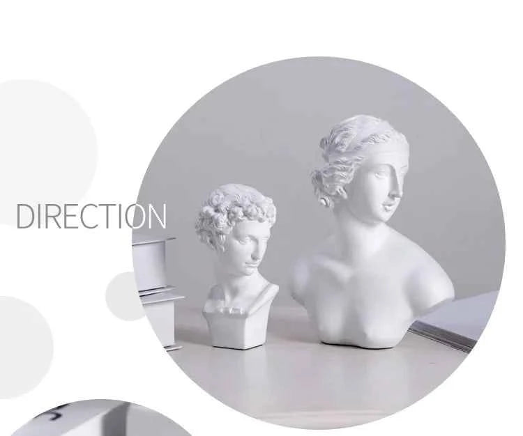 World Famous Statue Retro Art Resin Marseille Sculpture Sketch Model David Home Room Decoration Resin Office Decor Figurine