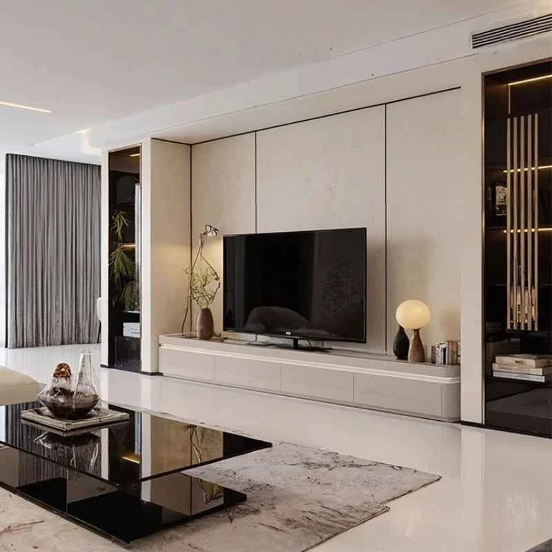 Nordic Minimalist Tv Stands Entertainment Aesthetic Minimalist Designer Tv Stands Retro Monitor Luxury Muebles Trendy Furniture