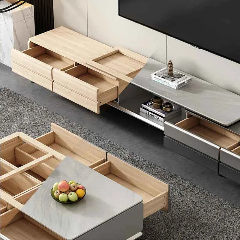 Aesthetic Modern Tv Stand Retractable Wood High End Nordic Tv Stand Mount Media Cabinet Mobili Per La Casa Home Furniture