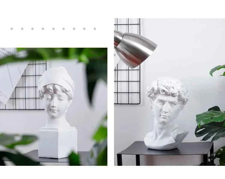 World Famous Statue Retro Art Resin Marseille Sculpture Sketch Model David Home Room Decoration Resin Office Decor Figurine