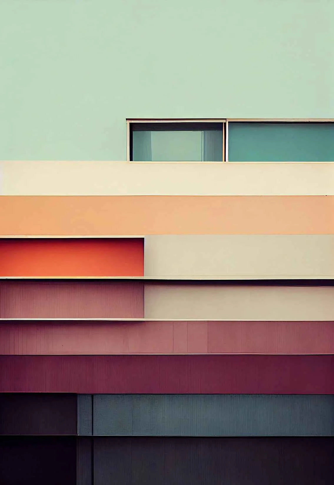 Fallingwater House Poster - Minimalist Bauhaus Classic Architecture Canvas Painting Wall Art for Living Home Decor