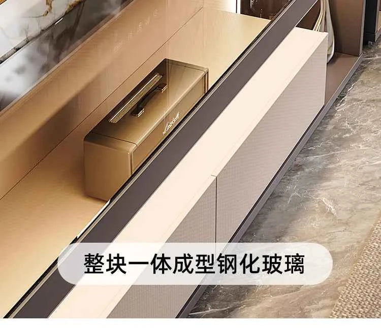 Glas Transparent Tv Table Cabinet Storage Luxury Floor Modern Tv Table Entertainment Center Meuble Television Salon Furnitures