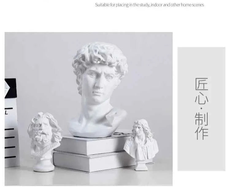 World Famous Statue Retro Art Resin Marseille Sculpture Sketch Model David Home Room Decoration Resin Office Decor Figurine