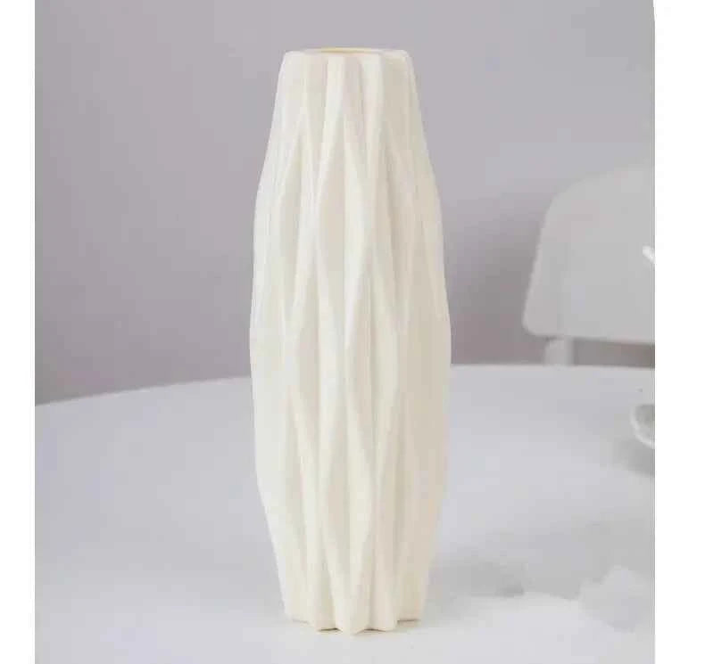 1pc Modern Flower Vase White Pink Blue Plastic Basket Nordic Home Living Room Decoration Ornament Flower Arrangement