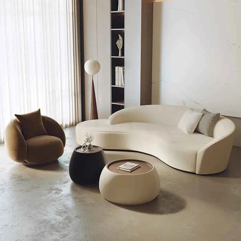 Small Cloud Living Room Sofas Children Nordic Modern Luxury Bedroom Sofas Lounge Corner Curved Wood Sillon Cama Home Furniture