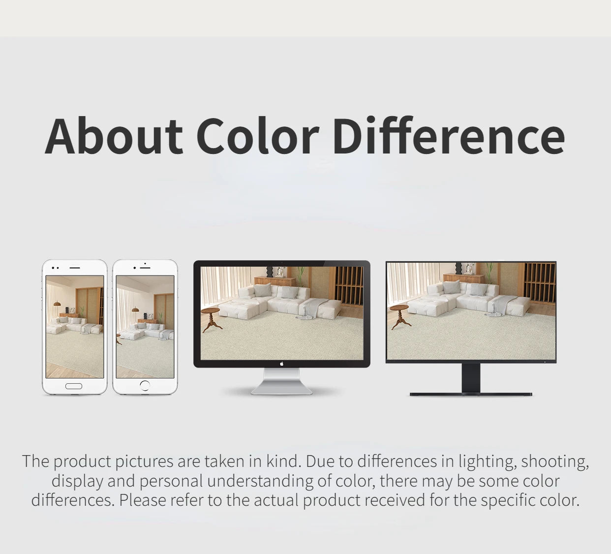 VIKAMA Luxury Anti-Slip Carpet for Home Living Room, Bedroom, and Sofa Decoration