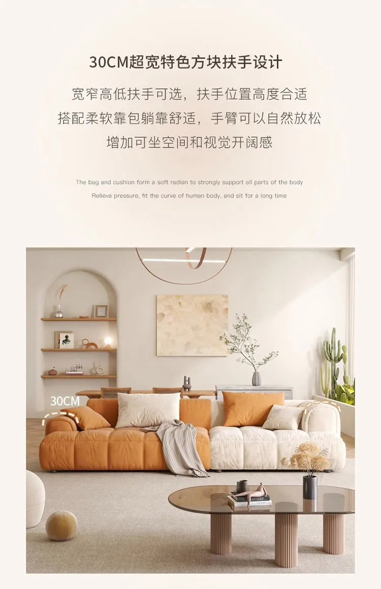 Nordic Minimalist Sofa 2 Seater Pillows Family Apartment Romantic Foot Stool Canape Living Room Furniture