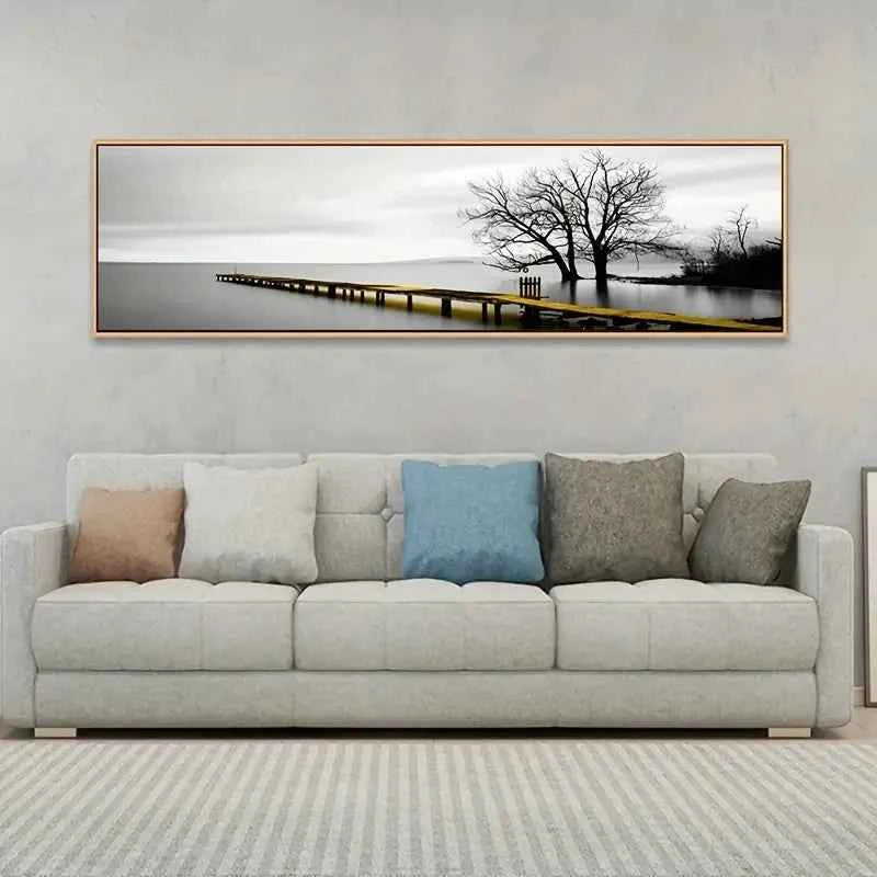 1pc Industrial Style Bridge Scenery HD Canvas Painting Art Posters for Home and Office Decor  Wall Pictures  Frameless