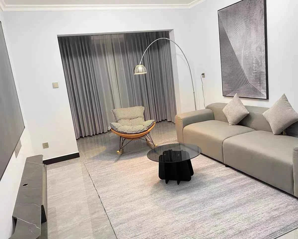 Modern Simple Living Room Decoration Carpet Large Area Soft Lounge Rug Gray Nordic Rugs for Bedroom Washable Anti-slip Floor Mat