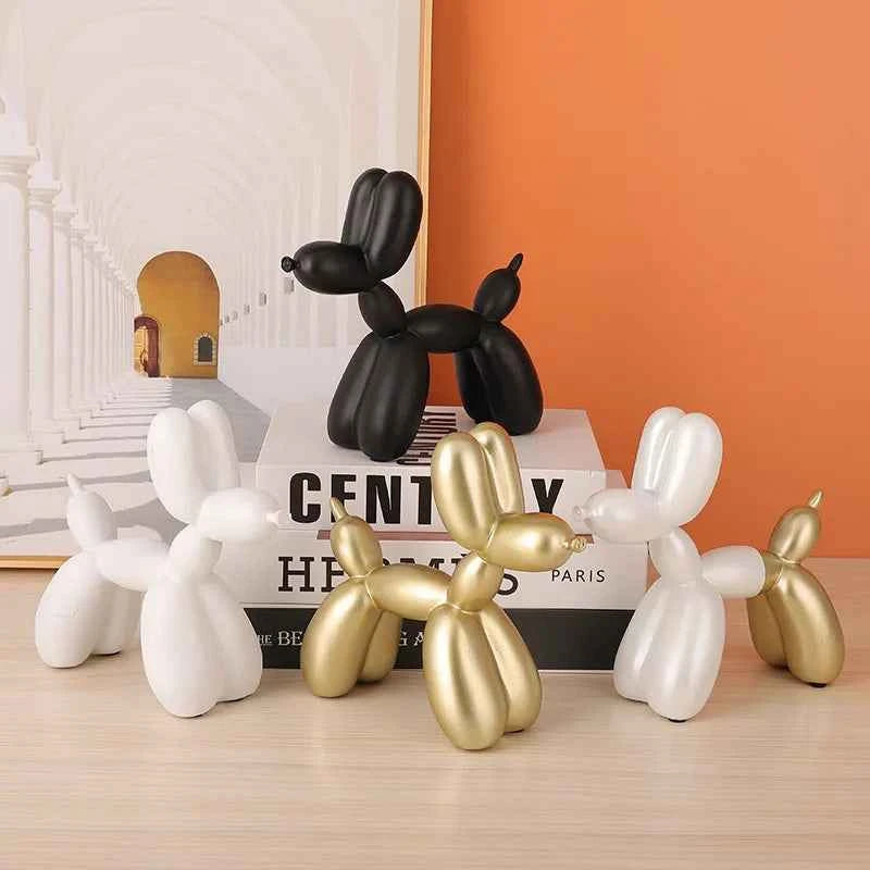 Modern Minimalist Balloon Dog Sculpture Living Room TV Cabinet Decor Resin Art