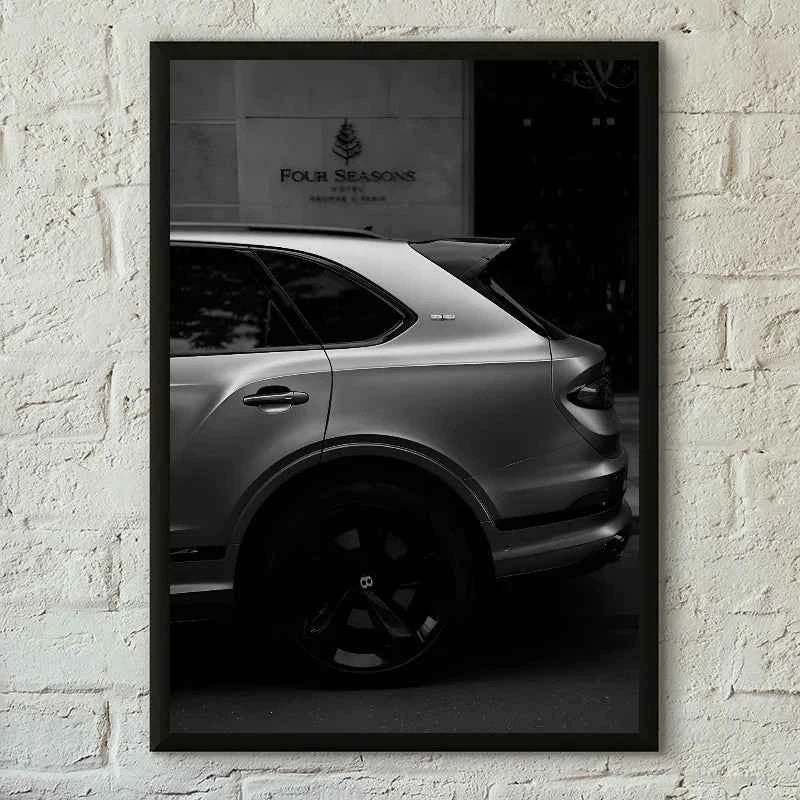 1PC Black And White Luxury Car Art Poster Poster Paper Print Home Living Room Bedroom Entrance Bar Cafe Art Painting Decoration