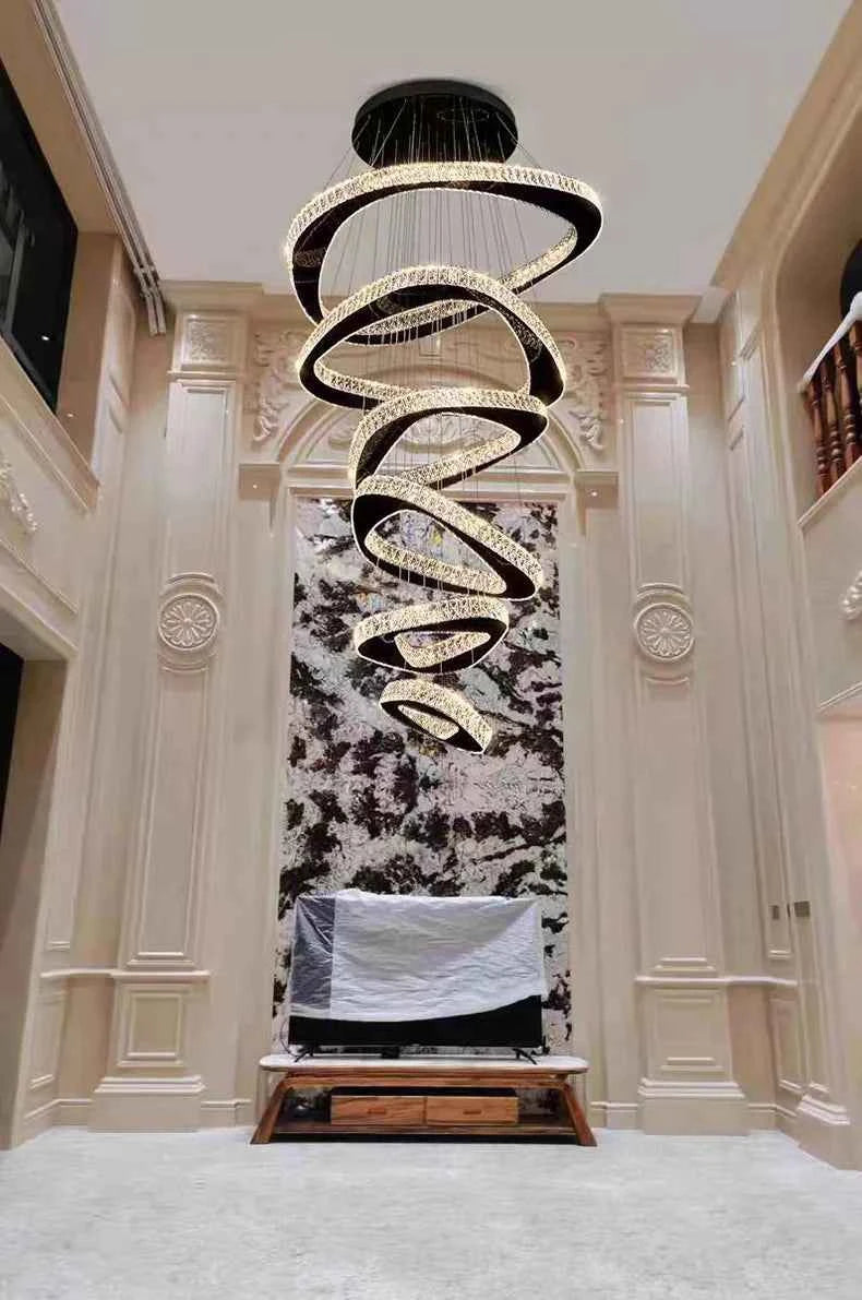Modern Home Decoration Chandelier Villa Living Room Pendant Light Luxury Dining Room Stair Chandeliers Lustre Ceiling Chandelier