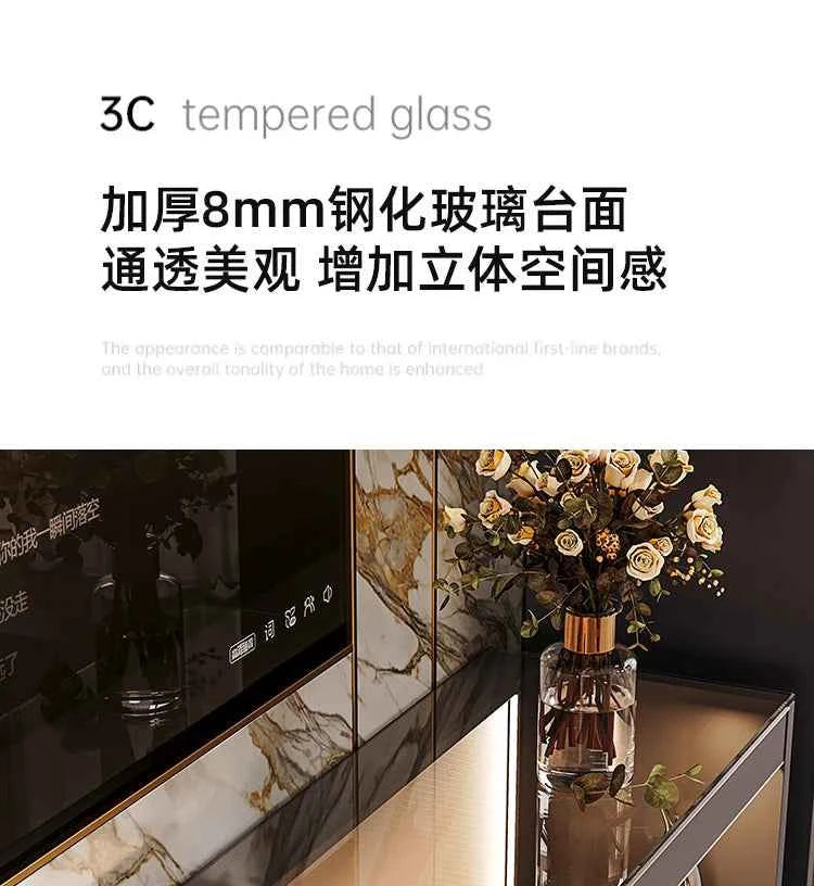 Glas Transparent Tv Table Cabinet Storage Luxury Floor Modern Tv Table Entertainment Center Meuble Television Salon Furnitures