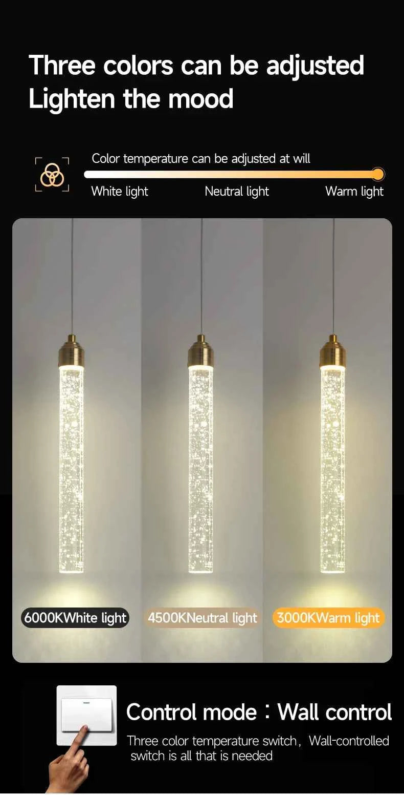 Luxury Crystal Pendant Light with Gold Fixtures Crystal Hanging Lamp  for Living Room Bedroom Dining Room Modern Home Decor