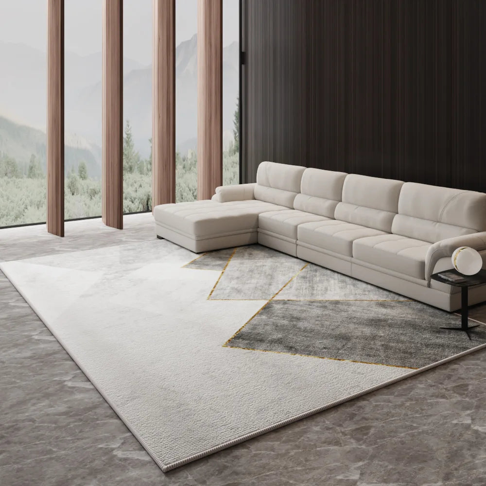 VIKAMA Nordic Luxury Living Room Carpet - Stylish Large Area Floor Mat for Sofa, Coffee Table, Bedroom, and Lounge Decoration