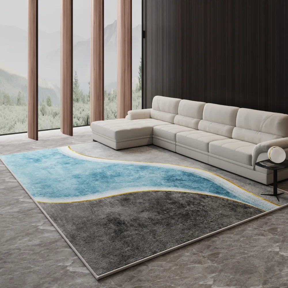 VIKAMA Nordic Luxury Living Room Carpet - Stylish Large Area Floor Mat for Sofa, Coffee Table, Bedroom, and Lounge Decoration