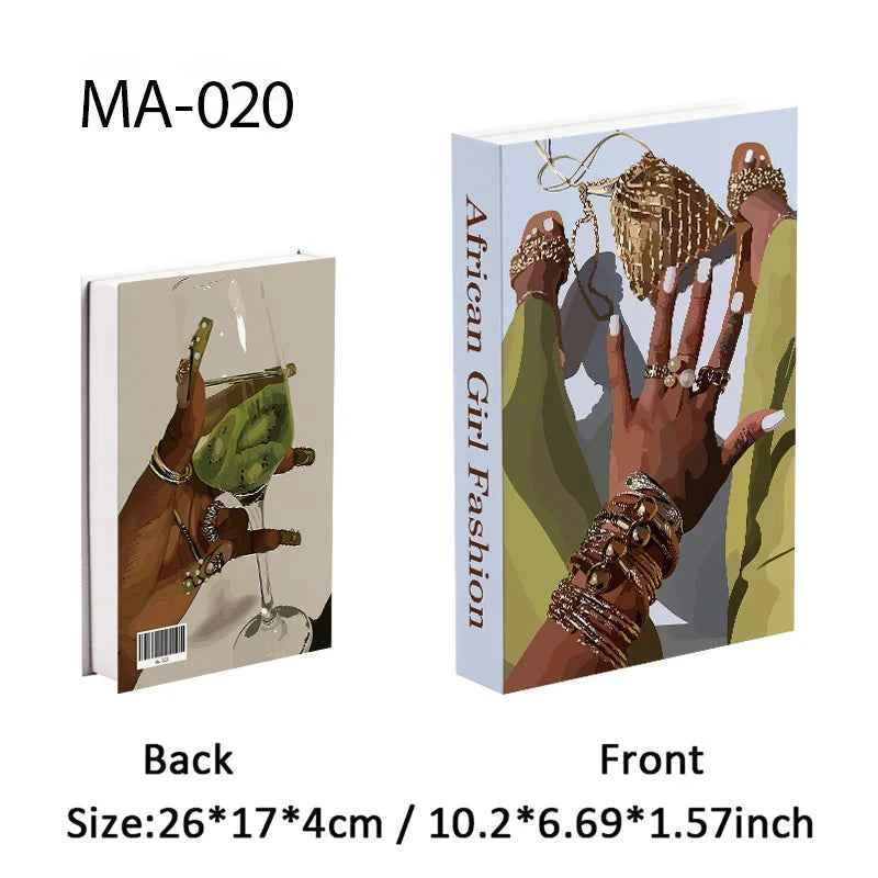 Luxury Openable Fake Books Box Decoration Fashion Black Women Magazine Coffee Table Book Villa Hotel Home Decor Shooting Props