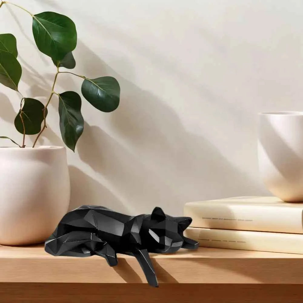 Cat Statue Bookshelf Decoration - Modern Minimalist Cat Figurine, Bookshelf/Desk/Office Decoration Ornament, Suitable for Living Room Creative Home Decor